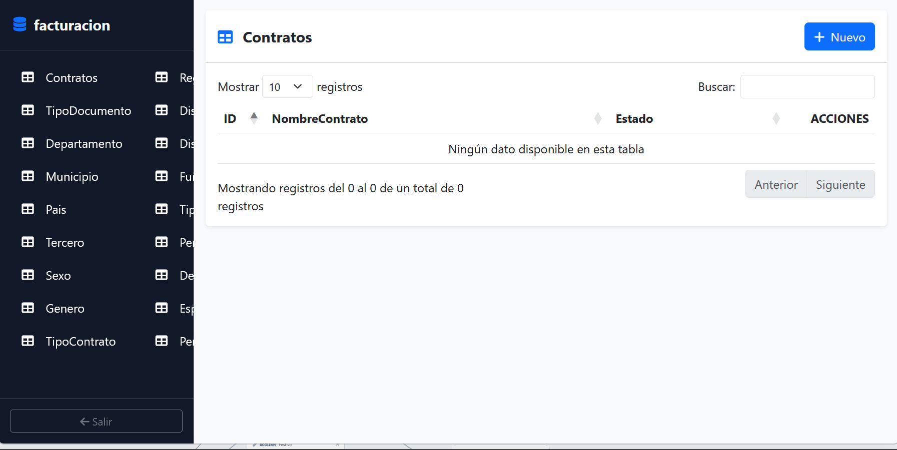 CRUD Dashboard UI
